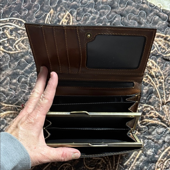 Patricia Nash Map Print Leather Wallet - Yellow & Brown - Picture 3 of 5